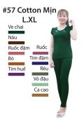 DBT057- Đồ bộ thun dài cotton mịn thêu hoa nhiều màu sắc