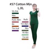 DBT057- Đồ bộ thun dài cotton mịn thêu hoa nhiều màu sắc