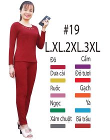 đồ bộ thun dài màu đỏ