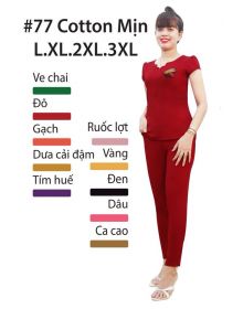 đồ bộ thun cotton mịn