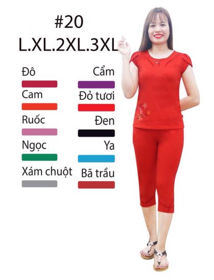 DBT020 - Đồ bộ thun cotton 4 chiều mát mịn