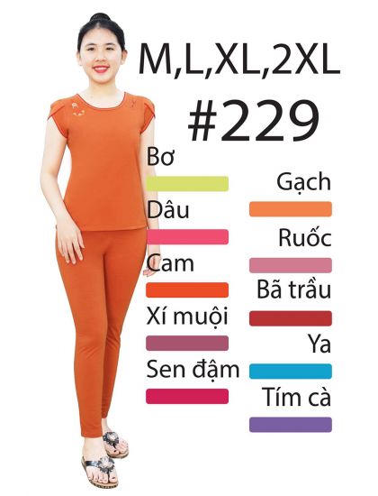 DBT229- Đồ bộ thun mặc nhà dài