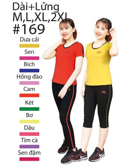 DTT169- Bộ thể thao dài, lửng thêu Nike- adidas