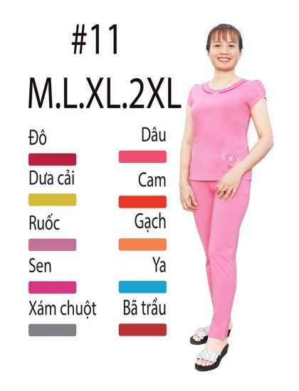 BDT011 - Đồ bộ thun mặc nhà thêu sao